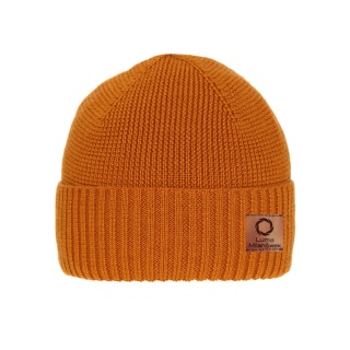Men's merino wool hat, honey color