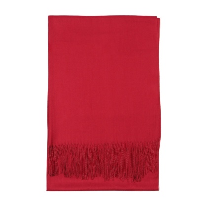 Bordowy szal damski zimowy Cashmere Touch Collection 200x70cm