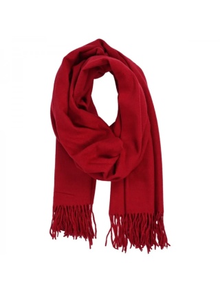 Bordowy szal damski zimowy Cashmere Touch Collection 200x70cm