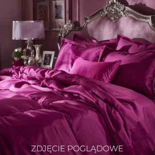Satin bedding cover with zipper, ~160x200 cm