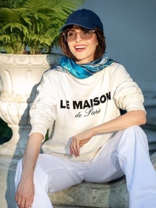 Double-sided silk scarf deer 170x45cm SDD-07