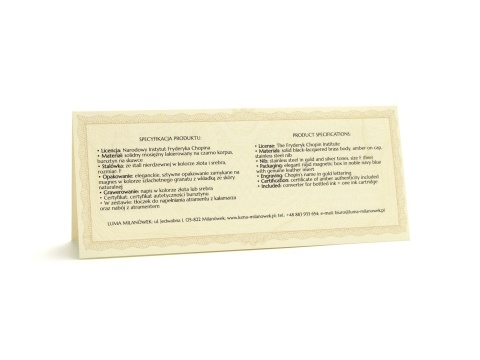 Fryderyk Chopin Fountain Pen with Amber WPZ-CH