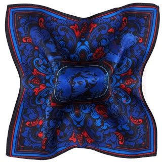 Unique Double-Sided Silk Pocket Square Adam Mickiewicz 30x30 cm – PJ-401