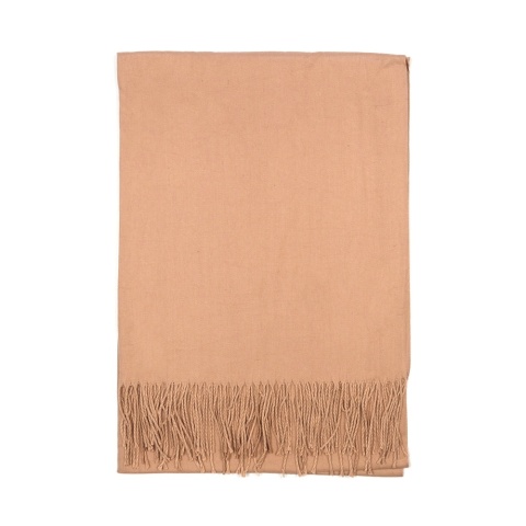 Pudrowo różowy szal damski zimowy Cashmere Touch Collection 200x70cm