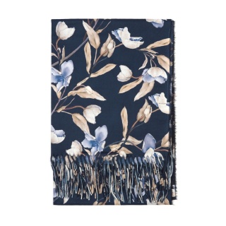 Women's scarf 100% viscose navy blue 200x70cm