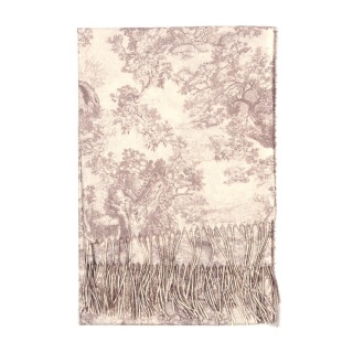 Toile de Jouy Collection winter scarf pink 200x70cm