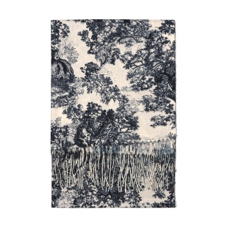 Toile de Jouy Collection winter scarf black 200x70cm