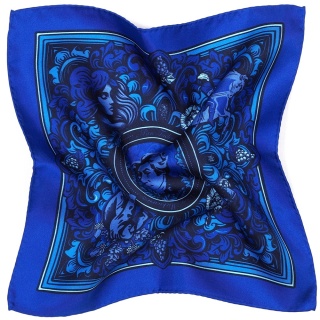 Unique Double-Sided Silk Pocket Square Adam Mickiewicz 30x30 cm – PJ-404