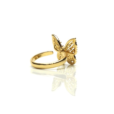 Apaszetka - biżuteria do szala, klamra do apaszki, pierścionek z motylem AA-084