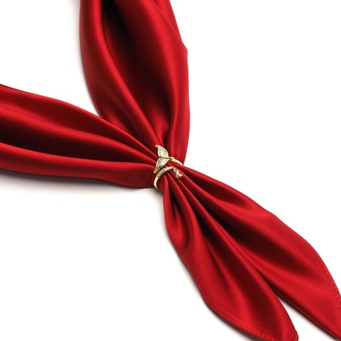 Apaszetka - biżuteria do szala, klamra do apaszki, pierścionek delfin