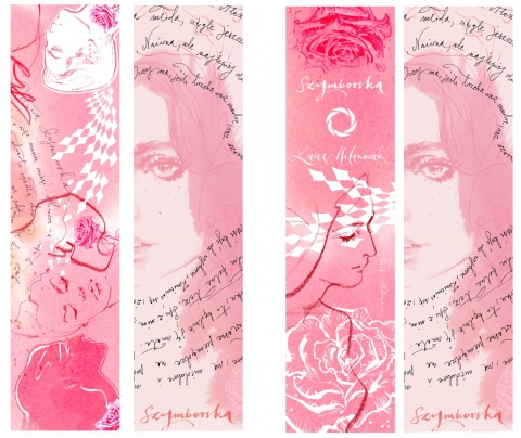 Apaszka jedwabna Wisława Szymborska Nic dwa razy 68x68cm AD7-500