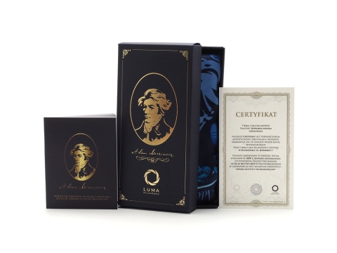 Apaszka jedwabna dwustronna Adam Mickiewicz 88x88cm AD-492