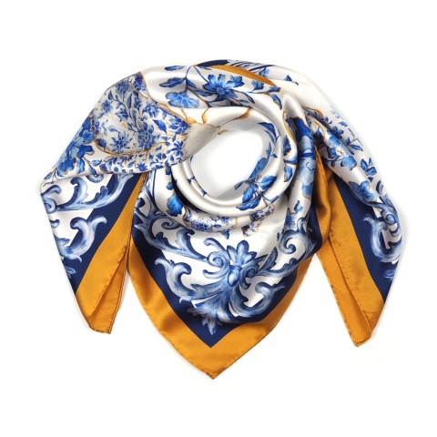 Silk scarf silkworm 68x68cm AD7-510