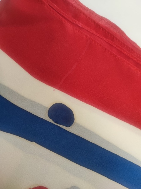 Apaszka jedwabna, ręcznie malowana, Francuskie groszki 90x90cm AM-258 out