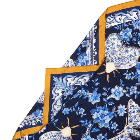 Silk scarf silkworm 68x68cm AD7-520