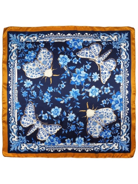 Silk scarf silkworm 68x68cm AD7-520