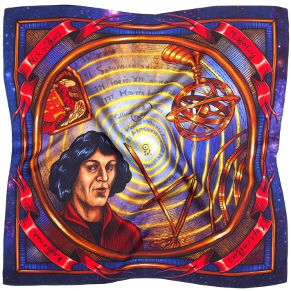 Apaszka jedwabna Mikołaj Kopernik 88x88 cm MK-02