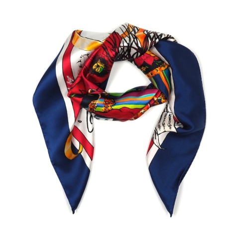 Silk scarf Fryderyk Chopin 87x87cm CH-1011
