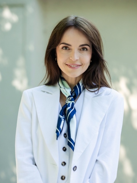 Jedwabna apaszka dwustronna motyw morski 65x65cm AD7-014