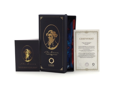 Poszetka jedwabna dwustronna Adam Mickiewicz 30x30cm PJ-400