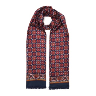 Szalik jedwabny męski z orientalnym wzorem SR-065