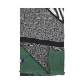 Szalik jedwabny męski z geometrycznym wzorem SR-067