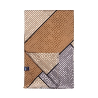 Szalik jedwabny męski z geometrycznym wzorem SR-068