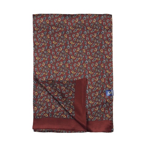 Szalik męski jedwabny z wzorem paisley SR-057