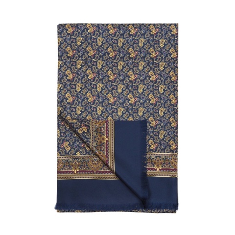 Men's silk scarf with paisley pattern SR-064