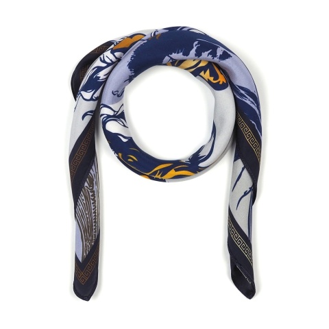 Unikat apaszka jedwabna dwustronna antyczna Grecja 68x68cm AD7-019