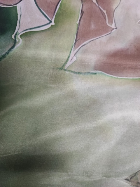 Zielony elegancki szal do sukni wieczorowej habotai 240x90cm SZM-093OUT