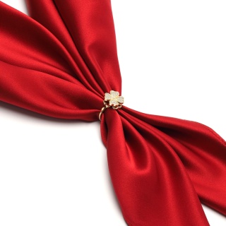 Apaszetka - biżuteria do szala, klamra do apaszki, pierścionek z kwiatem AA-093