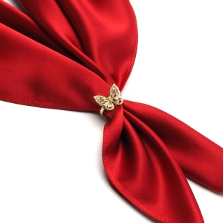 Apaszetka - biżuteria do szala, klamra do apaszki, pierścionek z motylem AA-084