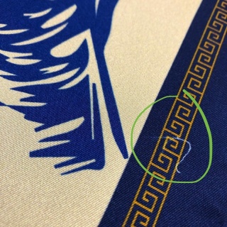 Silk scarf, double-sided, with mythological motifs, 68x68 cm, OUT-AD7-493