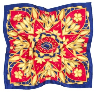 Large women's silk scarf 88x88 cm AD-159