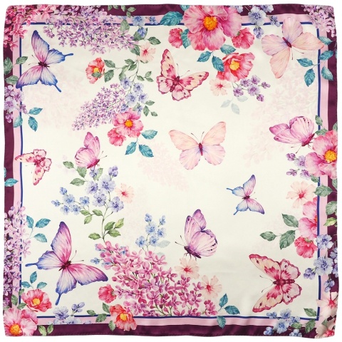 Pink Butterflies Neck Scarf 68x68cm AD7-082