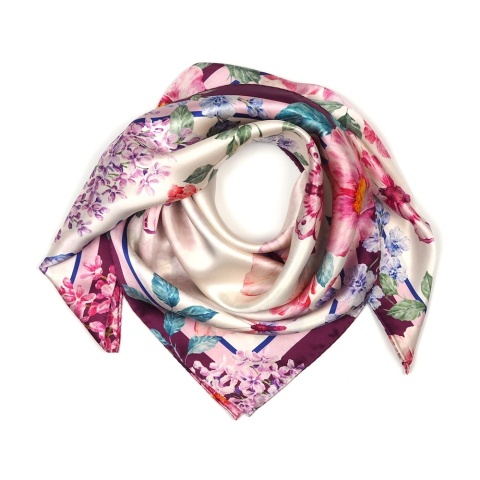 Pink Butterflies Neck Scarf 68x68cm AD7-082