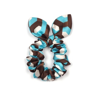 Elastic band with bow bunny ear Beige Abstract