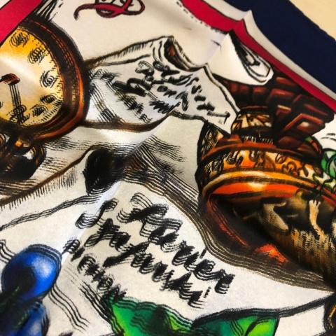 Silk Fryderyk Chopin Scarf - 62x62cm CH-1022OUT