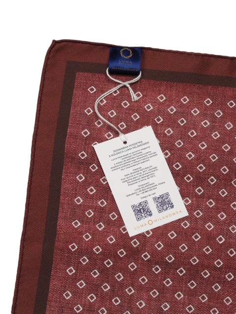 Jedwabna poszetka do marynarki 30x30 cm PJ-066