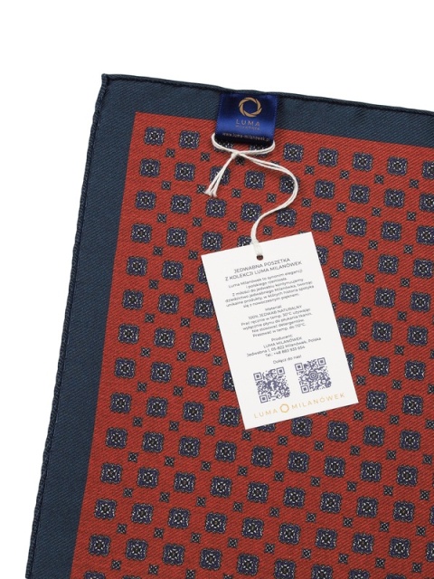 Jedwabna poszetka do marynarki 30x30 cm PJ-069