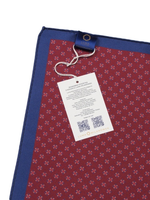 Jedwabna poszetka do marynarki 30x30 cm PJ-074