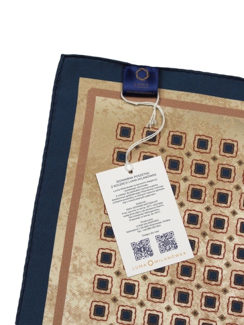 Jedwabna poszetka do marynarki 30x30 cm PJ-076