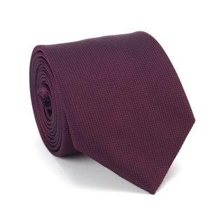 Burgundy Jacquard Silk Tie with Micro Pattern KR-679-OUT1