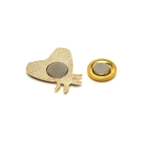Silkworm lapel pin on a strong magnet PIN-09