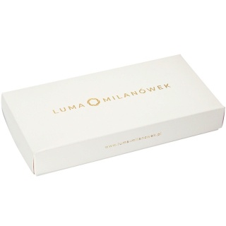 Pudełko prezentowe na krawat lub apaszkę białe slim