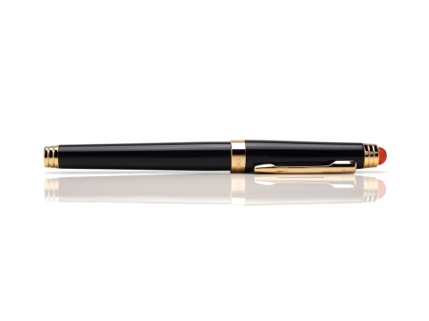 Gold fountain pen with carnelian WPZ-07