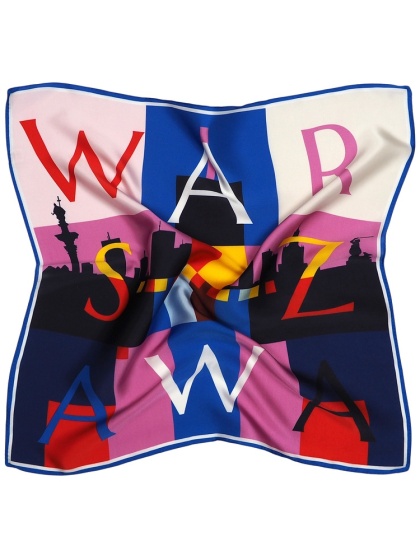 Apaszka Warszawa 100% silk 68x68cm AD7-089