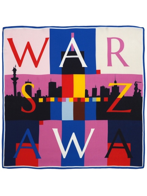 Apaszka Warszawa 100% silk 68x68cm AD7-089