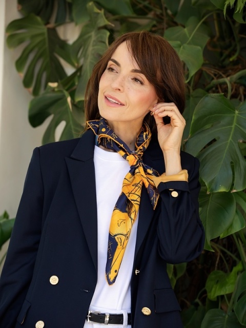 Silk Scarf Zodiac Scorpio 68x68cm by Anna Halarewicz